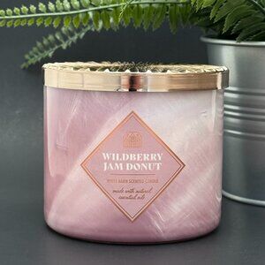 BBW Wildberry Jam Donut White Barn Bath & Body Works 3 Wick Candle